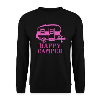 Chemise de randonnée Happy Camper - Sweat-shirt Unisexe - noir - Devant - Alina (178cm) & Michal (187cm)