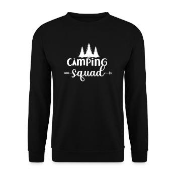 Urlaub Naturliebhaber Camping lustiger Spruch - Unisex Pullover - Schwarz - Vorne - Alina (178cm) & Michal (187cm)