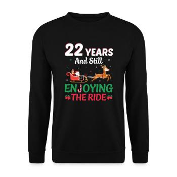 Noël moche 22 ans de plaisir de conduire - Sweat-shirt Unisexe - noir - Devant - Alina (178cm) & Michal (187cm)