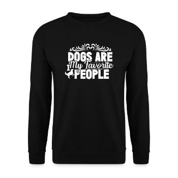 Les chiens sont mes personnes préférées - Sweat-shirt Unisexe - noir - Devant - Alina (178cm) & Michal (187cm)