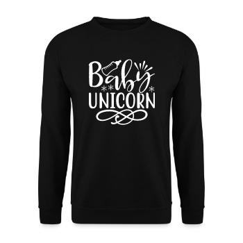 Bébé Einhorn Licorne - Sweat-shirt Unisexe - noir - Devant - Alina (178cm) & Michal (187cm)