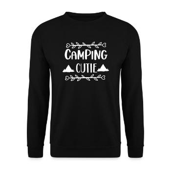 Camping Cutie - Unisex Sweatshirt - black - Front - Alina (178cm) & Michal (187cm)