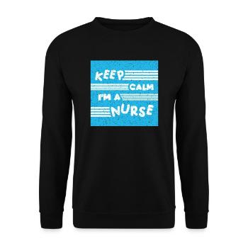 NURSE Nurse - Unisex Sweatshirt - black - Front - Alina (178cm) & Michal (187cm)