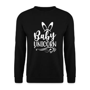 Bébé Einhorn Licorne - Sweat-shirt Unisexe - noir - Devant - Alina (178cm) & Michal (187cm)