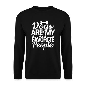 Les chiens sont mes personnes préférées - Sweat-shirt Unisexe - noir - Devant - Alina (178cm) & Michal (187cm)