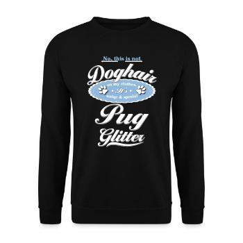 Carlin à paillettes pour chien - Sweat-shirt Unisexe - noir - Devant - Alina (178cm) & Michal (187cm)