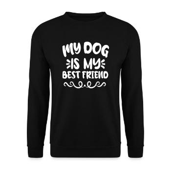 Mon chien est mon meilleur ami - Sweat-shirt Unisexe - noir - Devant - Alina (178cm) & Michal (187cm)