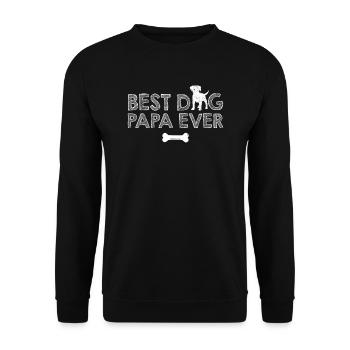Meilleur papa chien de tous les temps - Sweat-shirt Unisexe - noir - Devant - Alina (178cm) & Michal (187cm)