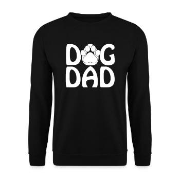 Hund Papa - Unisex Pullover - Schwarz - Vorne - Alina (178cm) & Michal (187cm)