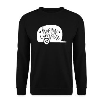 Campeurs heureux - Sweat-shirt Unisexe - noir - Devant - Alina (178cm) & Michal (187cm)