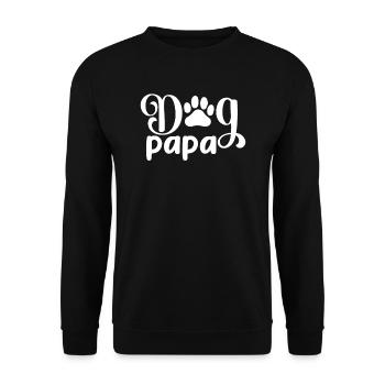 Dog papa - Unisex Sweatshirt - black - Front - Alina (178cm) & Michal (187cm)