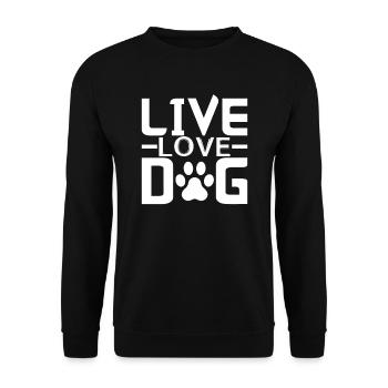 Vie Amour Chiens - Sweat-shirt Unisexe - noir - Devant - Alina (178cm) & Michal (187cm)