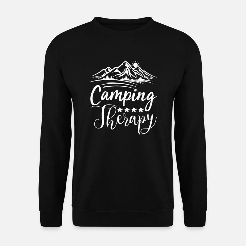 Camping Therapie - Unisex Pullover - Schwarz