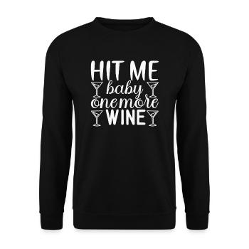 Gib mir noch eine Rebe Baby - Unisex Pullover - Schwarz - Vorne - Alina (178cm) & Michal (187cm)
