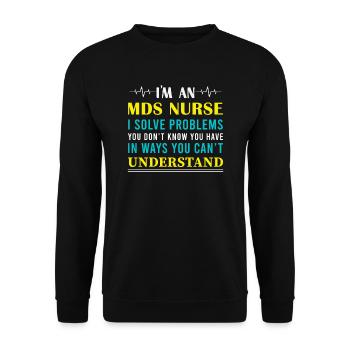 MDS Nurse - Unisex Sweatshirt - black - Front - Alina (178cm) & Michal (187cm)