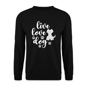 Vie Amour Chiens - Sweat-shirt Unisexe - noir - Devant - Alina (178cm) & Michal (187cm)