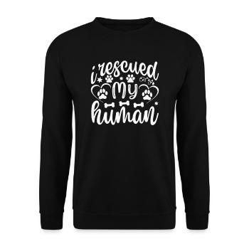 I saved my people - Unisex Sweatshirt - black - Front - Alina (178cm) & Michal (187cm)