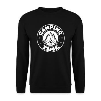Hiking Hikers Camping funny saying - Unisex Sweatshirt - black - Front - Alina (178cm) & Michal (187cm)