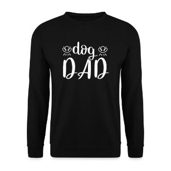 Hund Papa - Unisex Pullover - Schwarz - Vorne - Alina (178cm) & Michal (187cm)