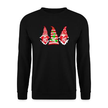 Ho Ho Ho Ugly Noël - Sweat-shirt Unisexe - noir - Devant - Alina (178cm) & Michal (187cm)