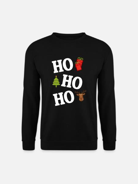 Ho ho ho Ugly Christmas Sweater - Unisex Pullover - Schwarz