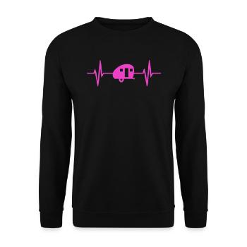 Chemise de randonnée Camping Heartbeat - Sweat-shirt Unisexe - noir - Devant - Alina (178cm) & Michal (187cm)