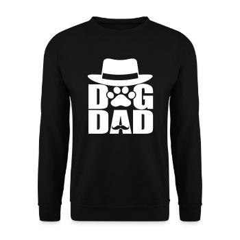 Hund Papa - Unisex Pullover - Schwarz - Vorne - Alina (178cm) & Michal (187cm)