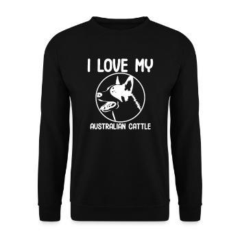 J’adore mon bétail australien - Sweat-shirt Unisexe - noir - Devant - Alina (178cm) & Michal (187cm)