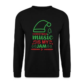 Weihnachtsmusik ist meine Marmelade - Unisex Pullover - Schwarz - Vorne - Alina (178cm) & Michal (187cm)