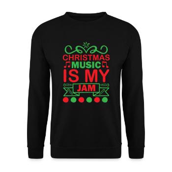 Weihnachtsmusik ist meine Marmelade Norweger - Unisex Pullover - Schwarz - Vorne - Alina (178cm) & Michal (187cm)