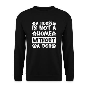 Hundehaare sind mein Glitzer - Unisex Pullover - Schwarz - Vorne - Alina (178cm) & Michal (187cm)