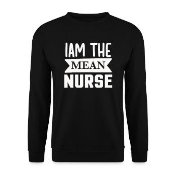 Ich bin die gemeine Krankenschwester - Unisex Pullover - Schwarz - Vorne - Alina (178cm) & Michal (187cm)