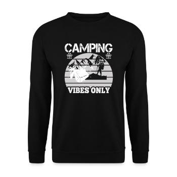 Camping Vibes - Unisex Sweatshirt - black - Front - Alina (178cm) & Michal (187cm)