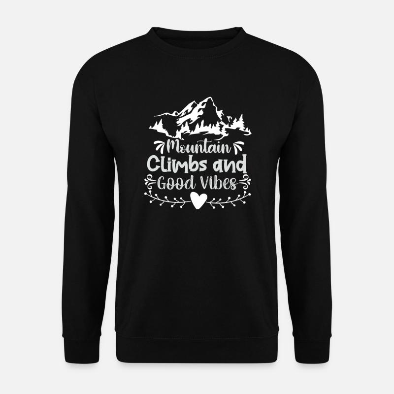 Wandern Natur Outdoor Berge - Unisex Pullover - Schwarz