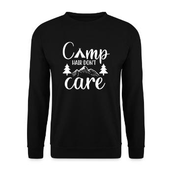 Wandern Natur Outdoor Berge - Unisex Pullover - Schwarz - Vorne - Alina (178cm) & Michal (187cm)