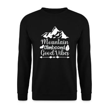 Mountaineering Sand good vibes - Unisex Sweatshirt - black - Front - Alina (178cm) & Michal (187cm)