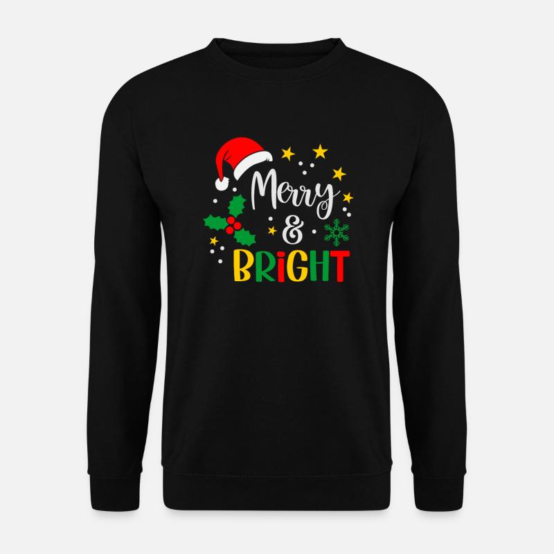Fröhlich und hell Weihnachtszeit - Unisex Pullover - Schwarz