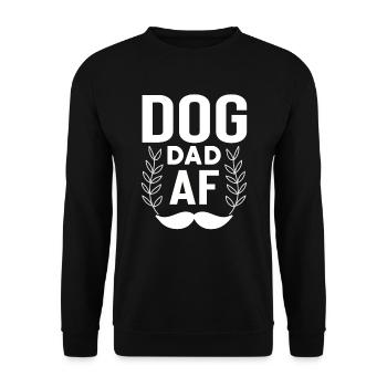 Dog Papa Af - Unisex Sweatshirt - black - Front - Alina (178cm) & Michal (187cm)