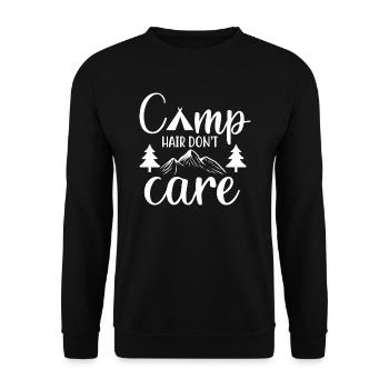 Camp Hair Ne s’en soucie pas - Sweat-shirt Unisexe - noir - Devant - Alina (178cm) & Michal (187cm)