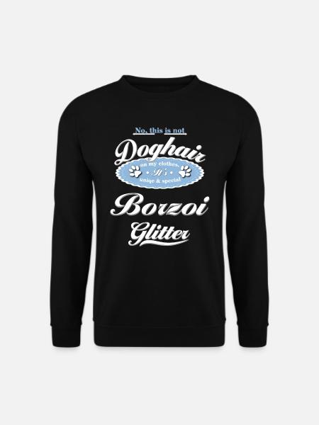 Dog glitter Borzoi - Unisex Sweatshirt - black