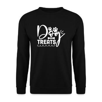 Gâteries pour chiens - Sweat-shirt Unisexe - noir - Devant - Alina (178cm) & Michal (187cm)