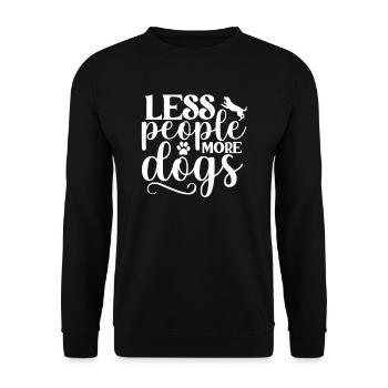 Moins de gens plus de chiens - Sweat-shirt Unisexe - noir - Devant - Alina (178cm) & Michal (187cm)