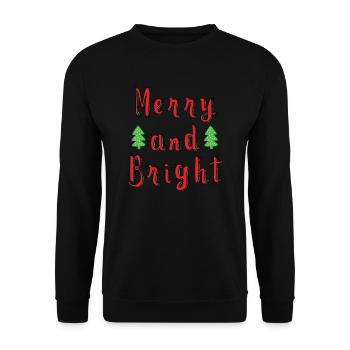 Noël laid Dictons joyeux et lumineux - Sweat-shirt Unisexe - noir - Devant - Alina (178cm) & Michal (187cm)