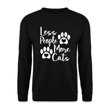 Fewer people more dogs - Unisex Sweatshirt - black - Front - Alina (178cm) & Michal (187cm)