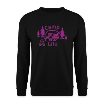 Chemise de randonnée Camp Life - Sweat-shirt Unisexe - noir - Devant - Alina (178cm) & Michal (187cm)