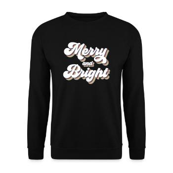Cheerful and bright Ugly Christmas - Unisex Sweatshirt - black - Front - Alina (178cm) & Michal (187cm)