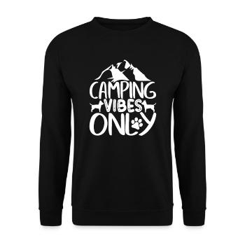 Hiking Nature Outdoor Mountains - Unisex Sweatshirt - black - Front - Alina (178cm) & Michal (187cm)