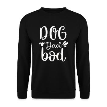 Dog Papa Bod - Unisex Sweatshirt - black - Front - Alina (178cm) & Michal (187cm)