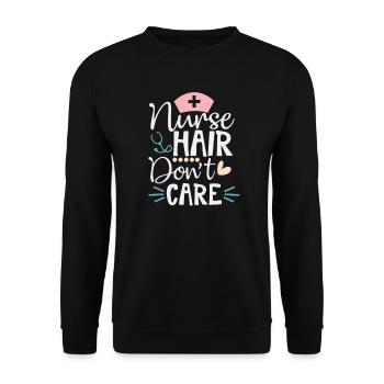 Les cheveux d’infirmière n’ont pas d’importance pour moi - Sweat-shirt Unisexe - noir - Devant - Alina (178cm) & Michal (187cm)