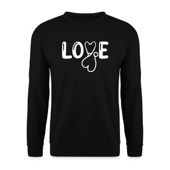 Krankenschwester - Unisex Pullover - Schwarz - Vorne - Alina (178cm) & Michal (187cm)